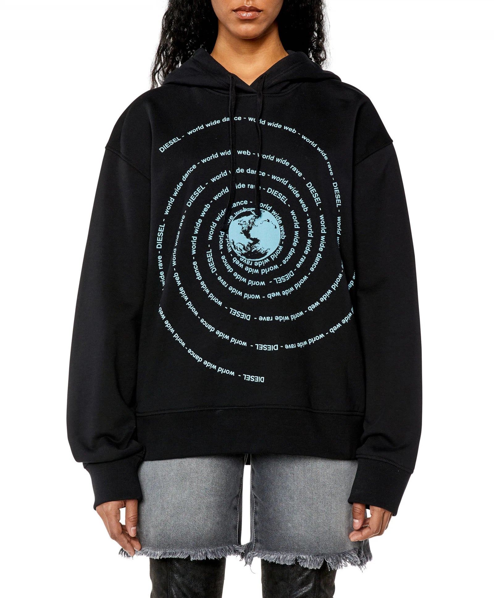 Diesel - F-Maxinne-Hood Sweatshirt - Black