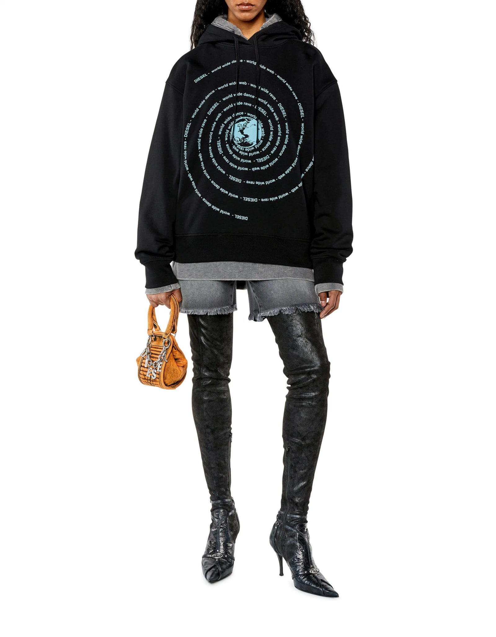 Diesel - F-Maxinne-Hood Sweatshirt - Black