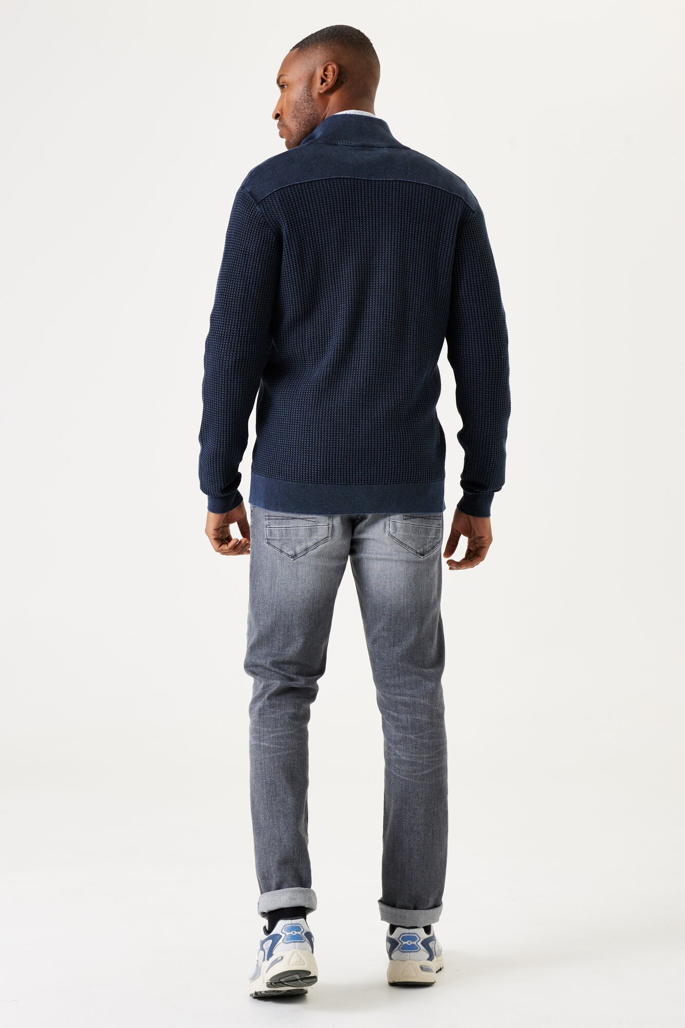 Garcia - Structured Zip Up Cardigan - Dark Moon