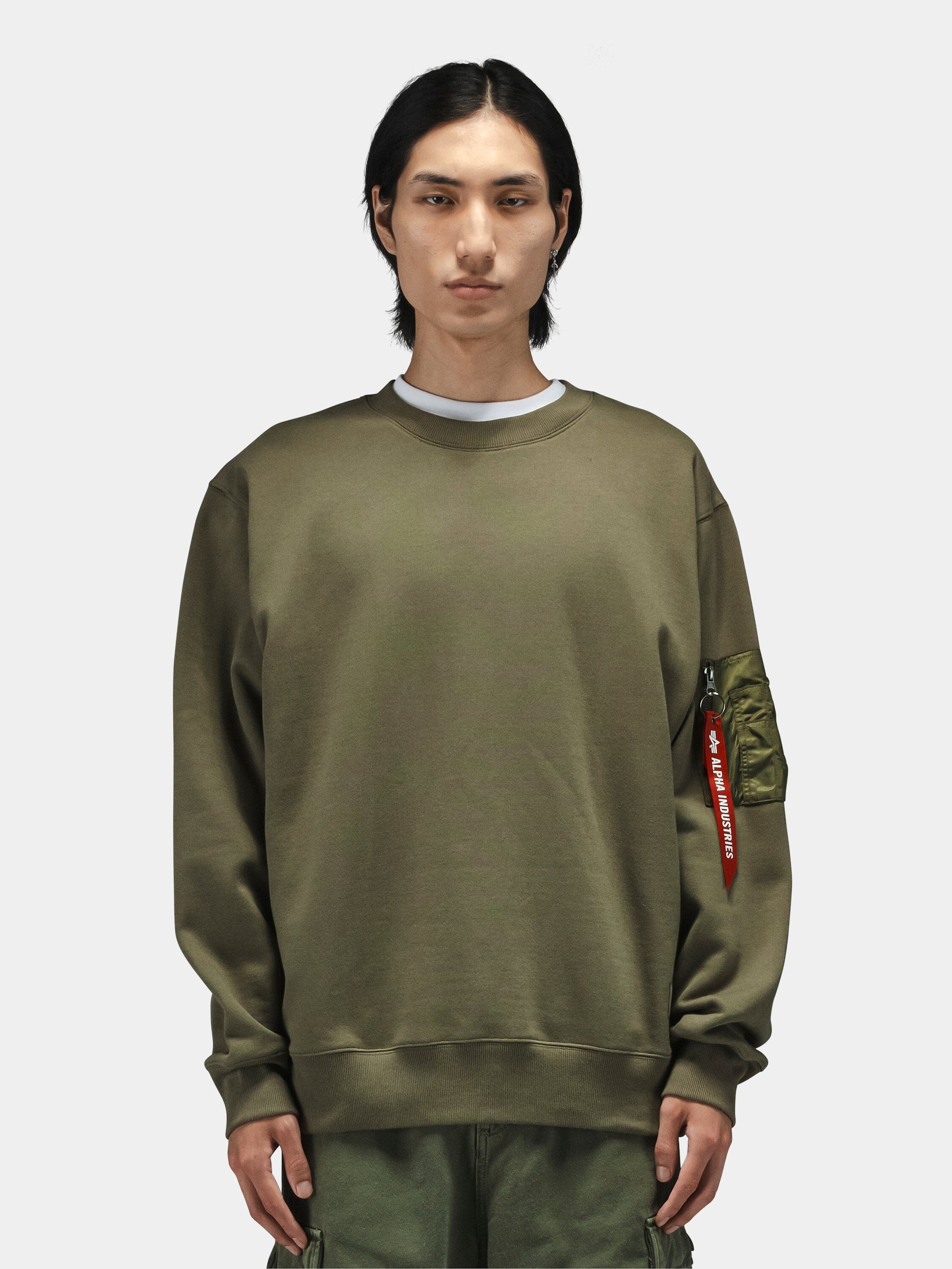 Alpha Ind. - Unisex Utility Pocket Crewneck - OG-107 Green