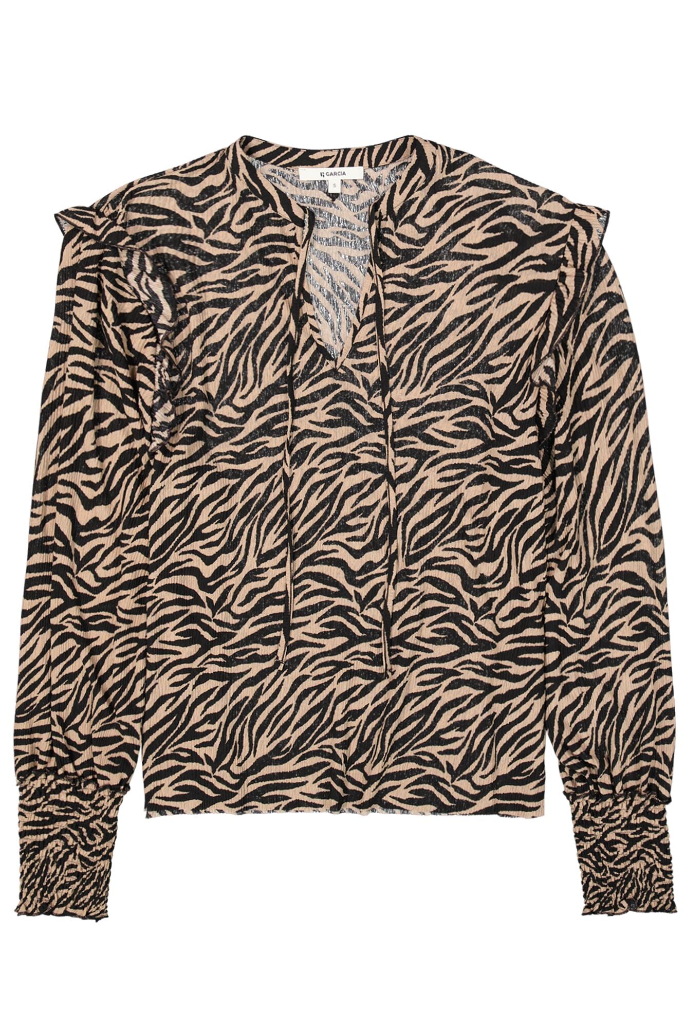 Garcia - Crinkle LS Blouse - Black