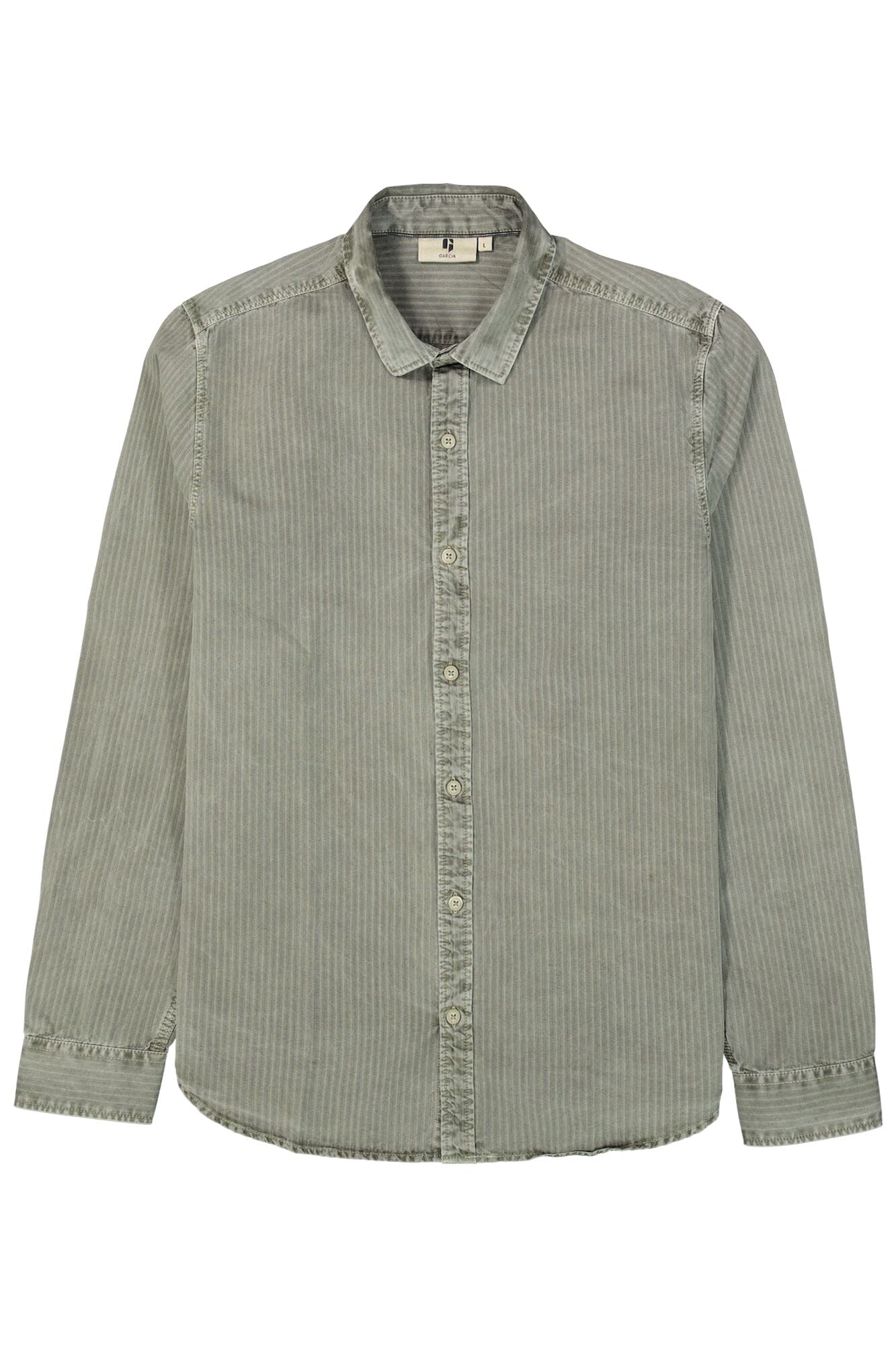 Garcia - Vertical Rib LS Shirt - Sage Green
