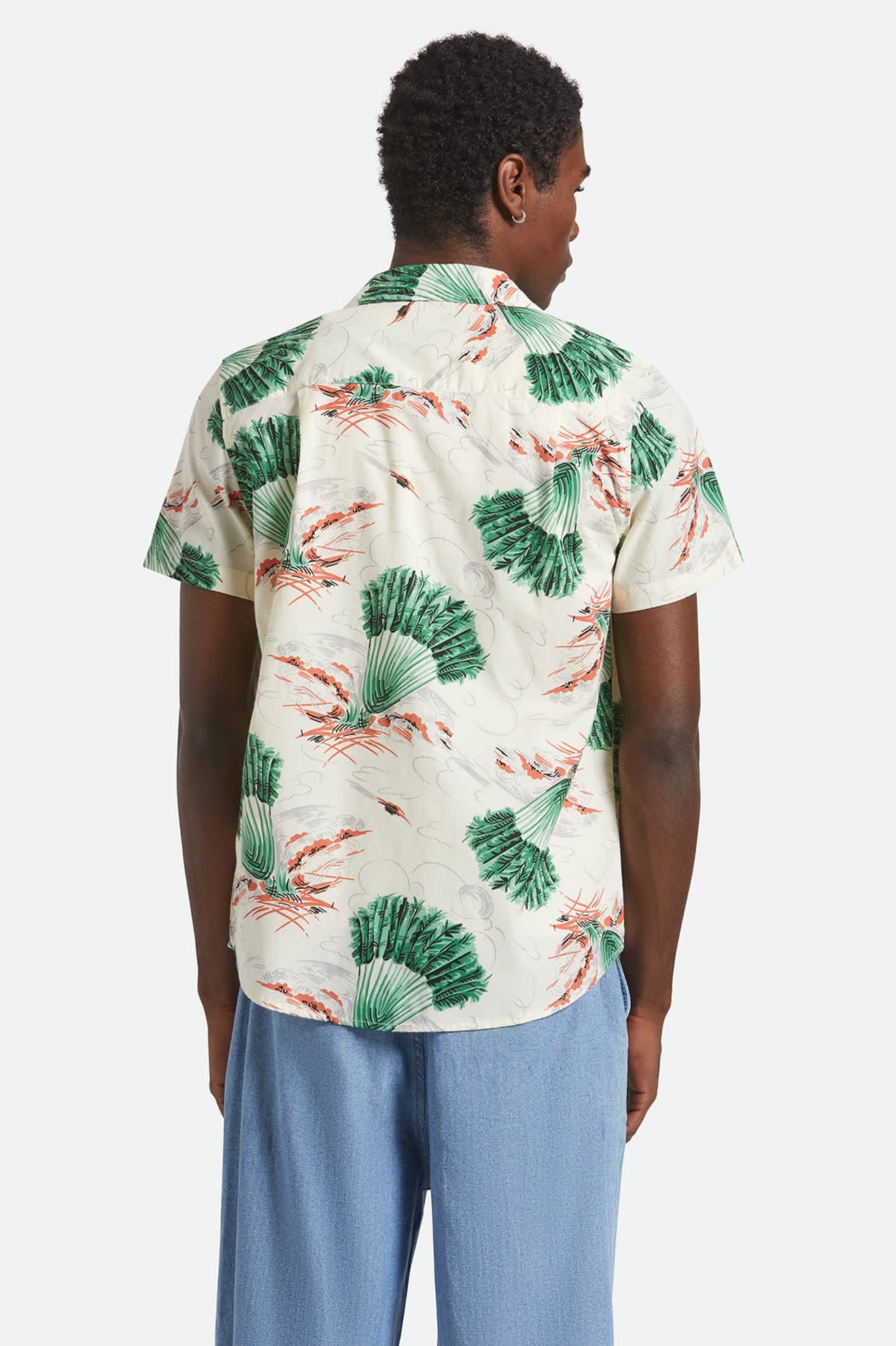 Brixton - Charter Print SS Shirt - Vintage Palm Print