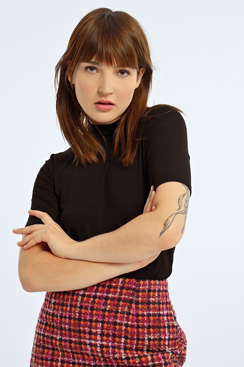 Lili Sidonio - High Neck Knitted Top - Black