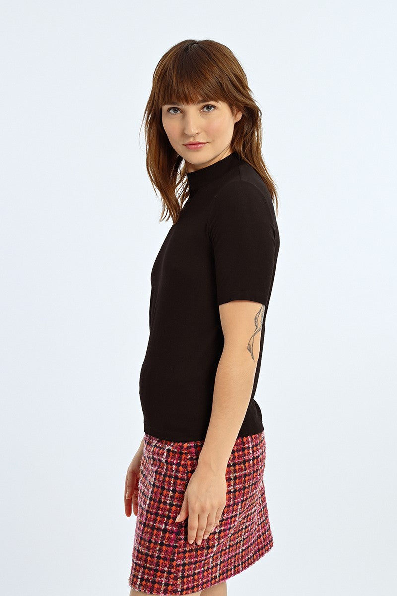 Lili Sidonio - High Neck Knitted Top - Black