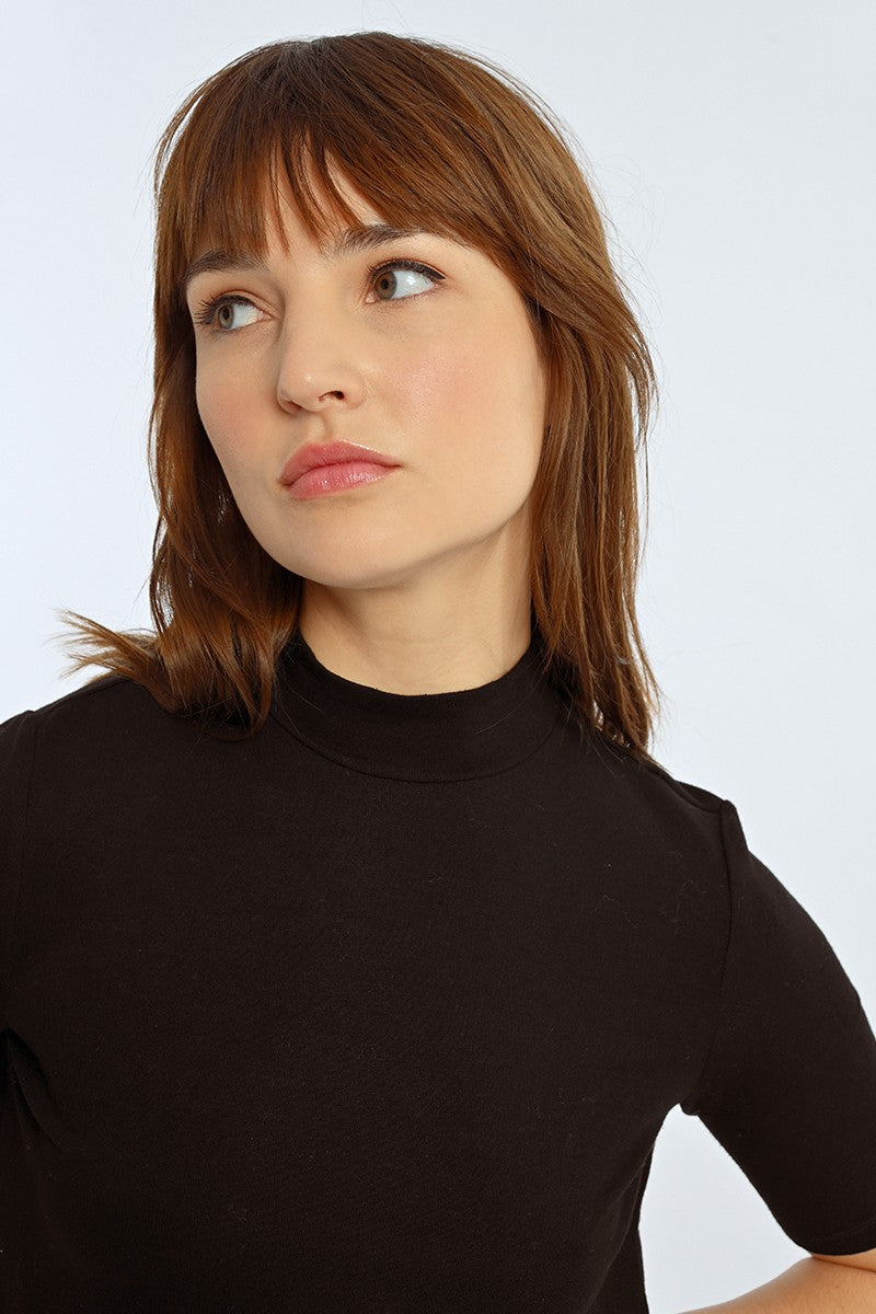 Lili Sidonio - High Neck Knitted Top - Black
