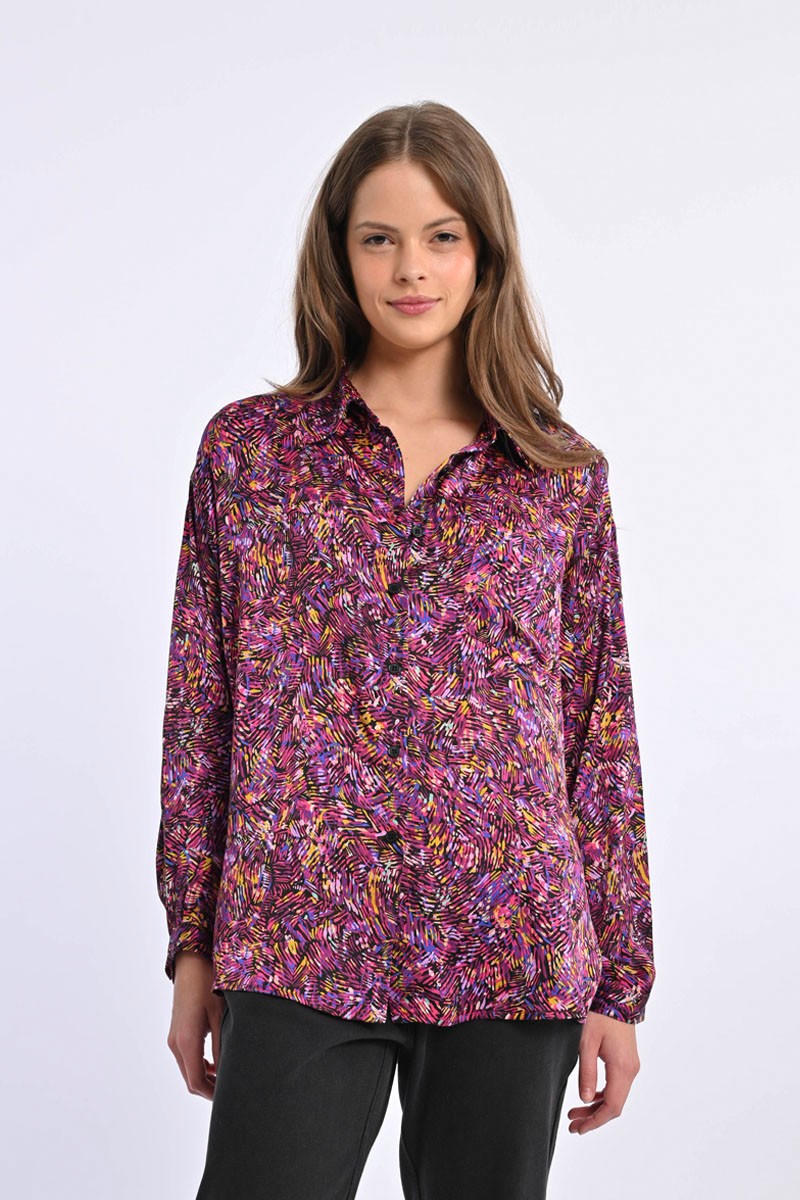 Lili Sidonio - Printed Voile Blouse - Black Johnny