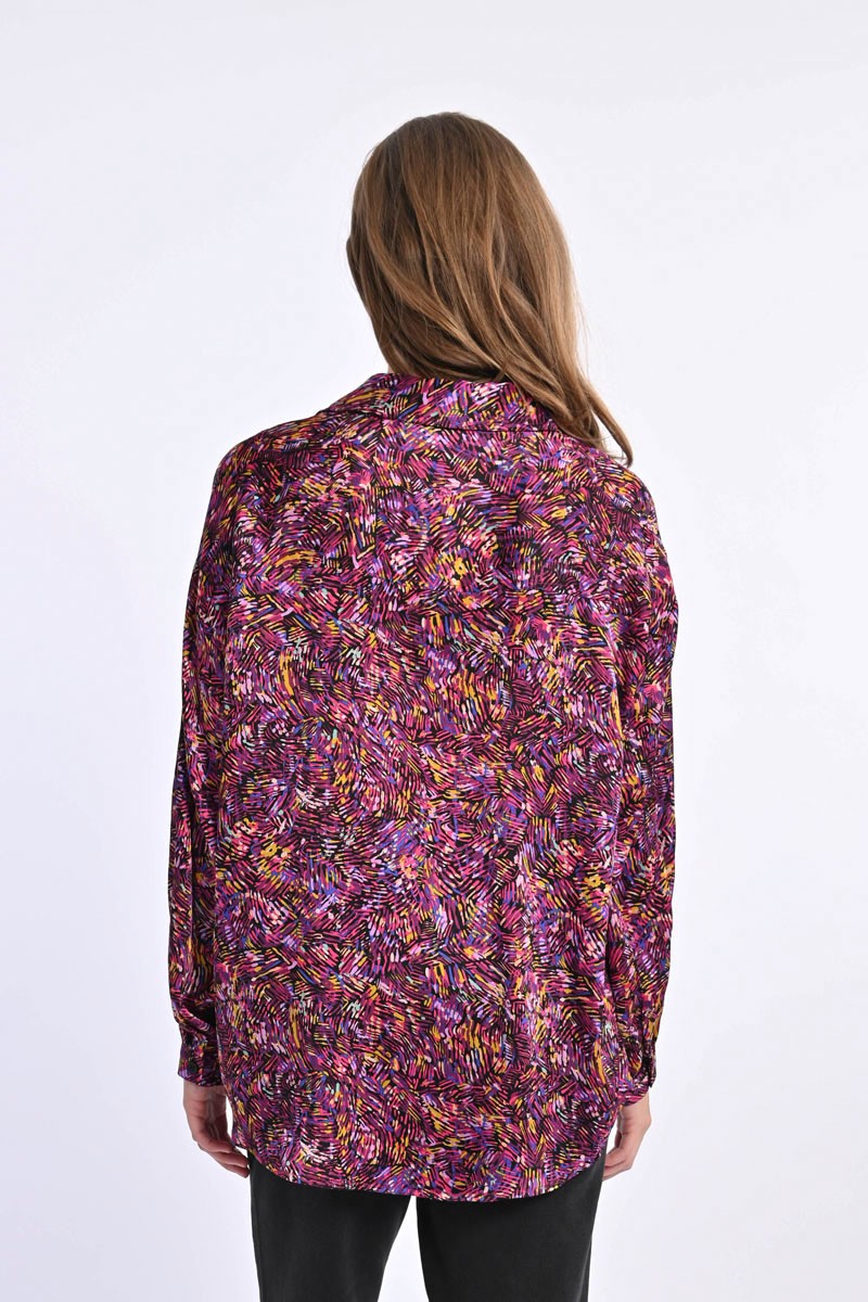 Lili Sidonio - Printed Voile Blouse - Black Johnny