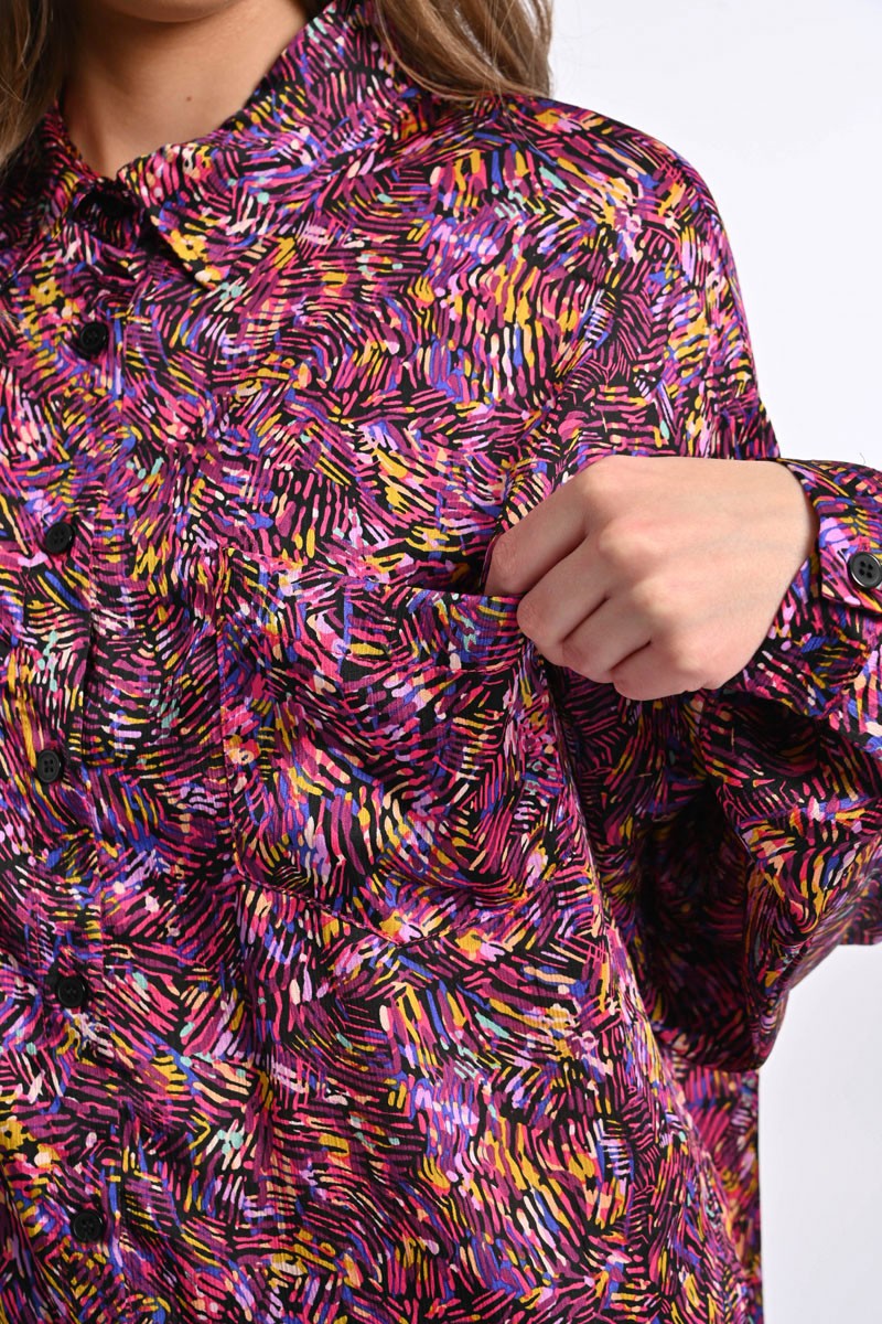 Lili Sidonio - Printed Voile Blouse - Black Johnny