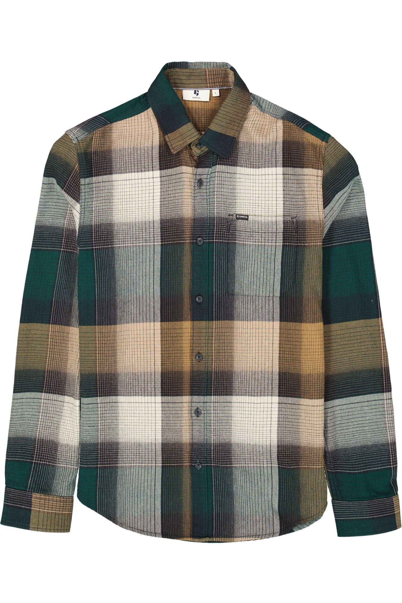 Garcia - Checked LS Shirt - Highland Green