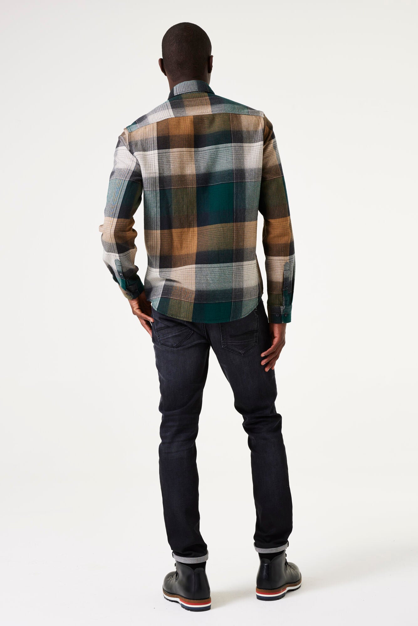 Garcia - Checked LS Shirt - Highland Green