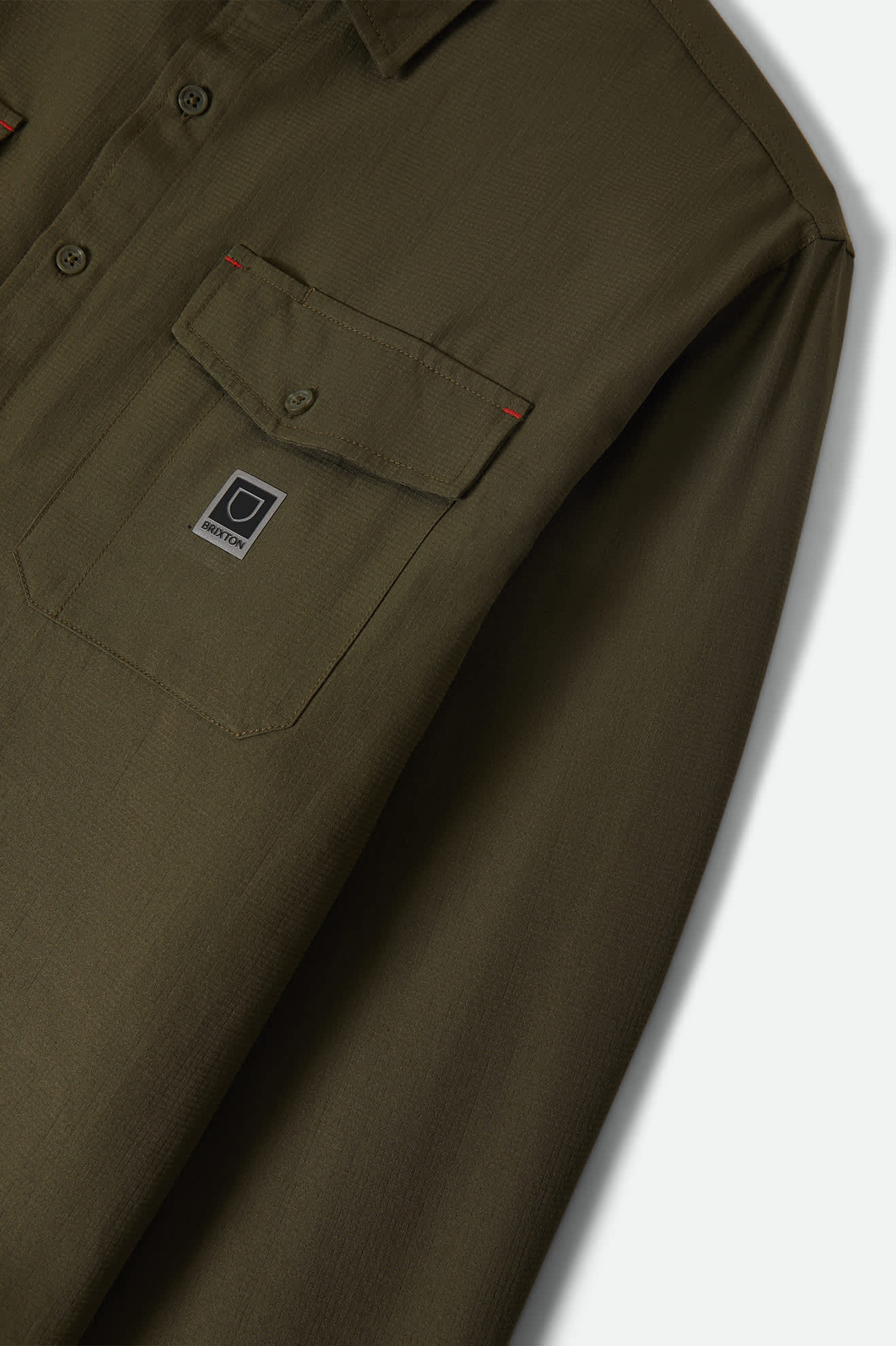 Brixton - Journey Lightweight LS Shirt - Dark Olive