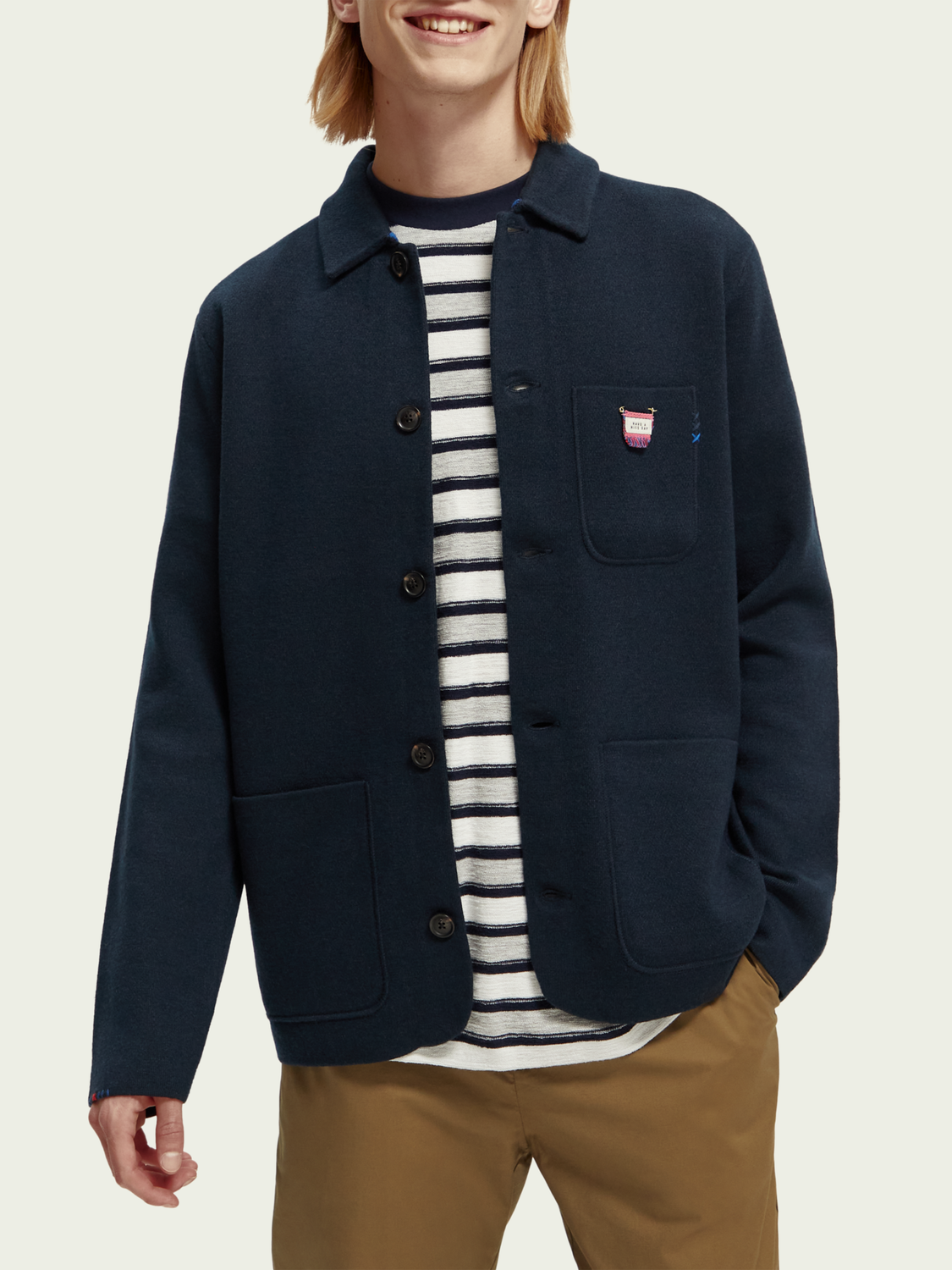 Scotch & Soda - Knitted Blazer Cardigan - Night