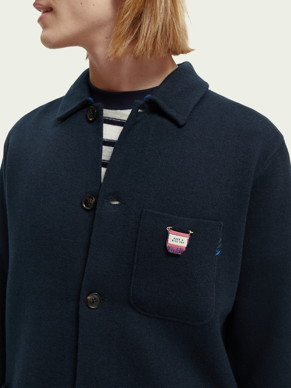 Scotch & Soda - Knitted Blazer Cardigan - Night