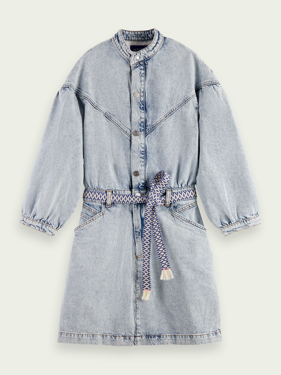 Maison Scotch - Belted Mini Denim Shirt Dress - New Era