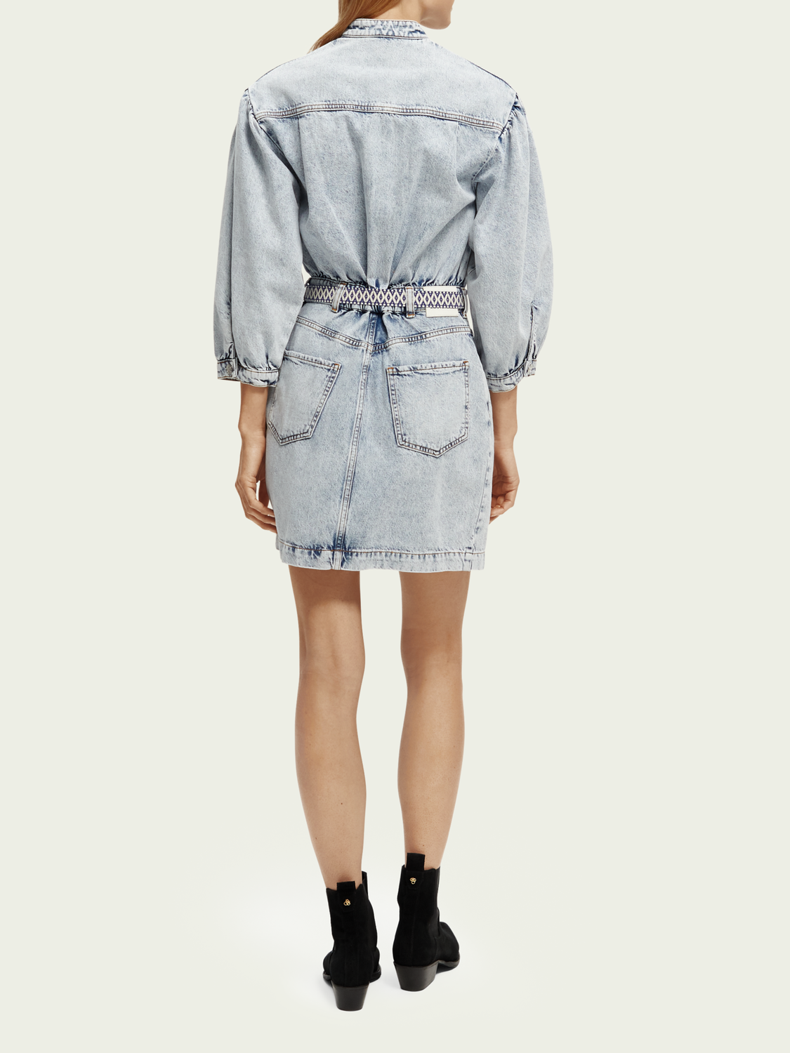 Maison Scotch - Belted Mini Denim Shirt Dress - New Era