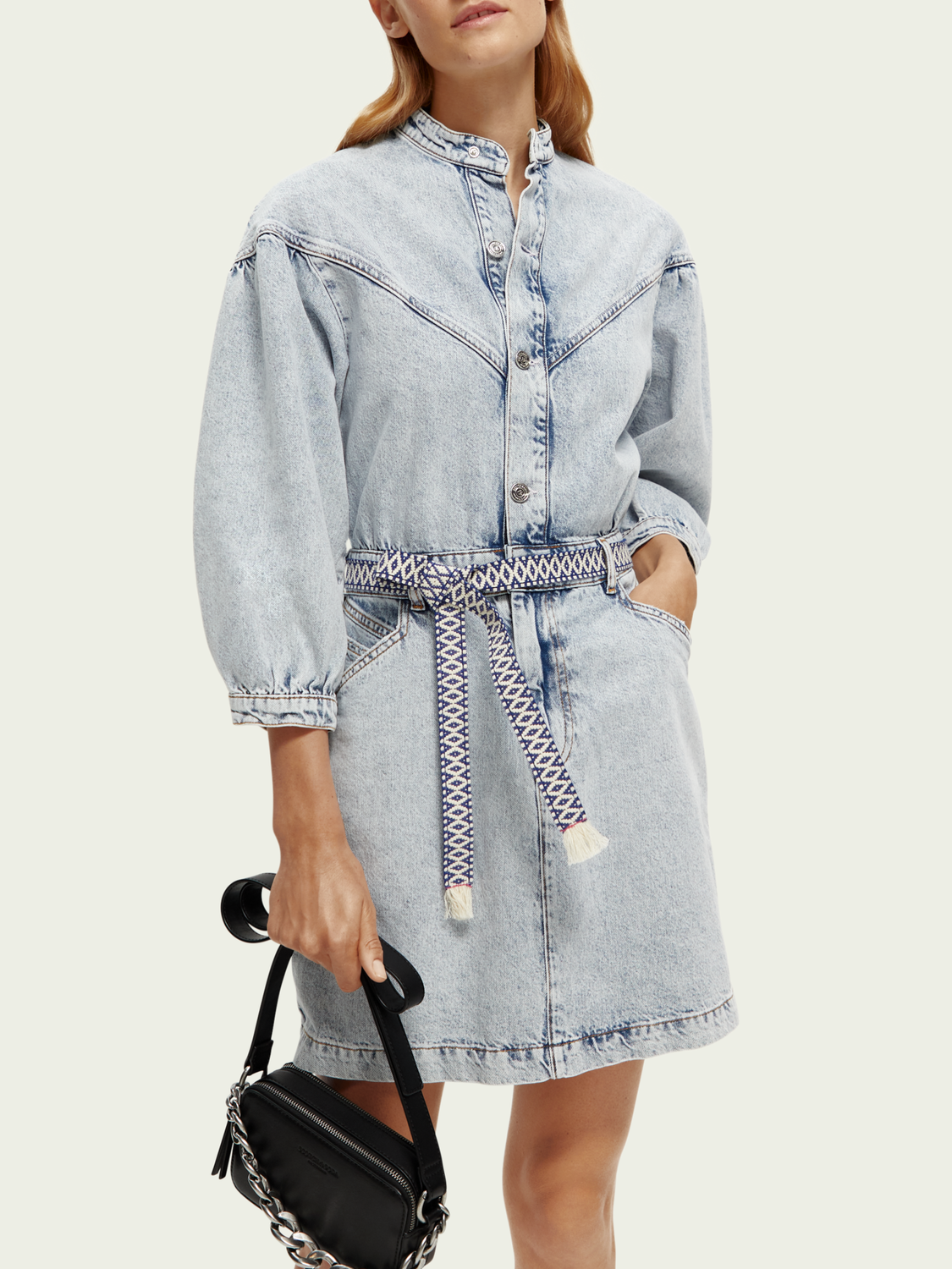 Maison Scotch - Belted Mini Denim Shirt Dress - New Era