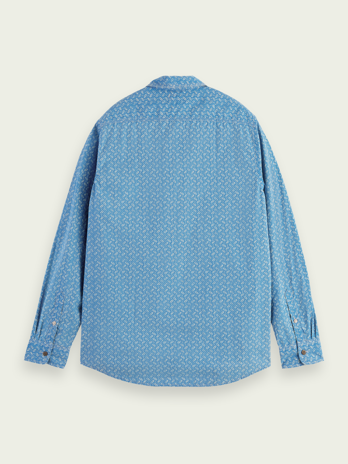 Scotch & Soda - Regular Fit Printed Poplin Shirt - Blue