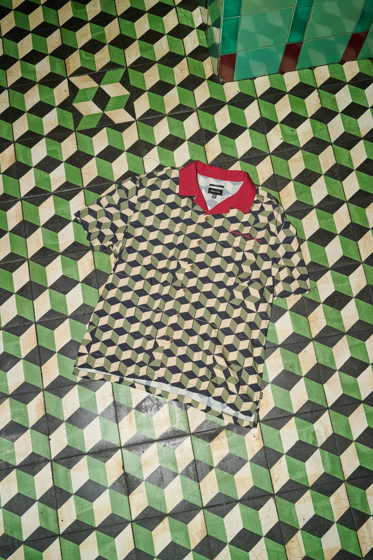 Brixton - Burger She Wrote SS Shirt - Black/Green Tile