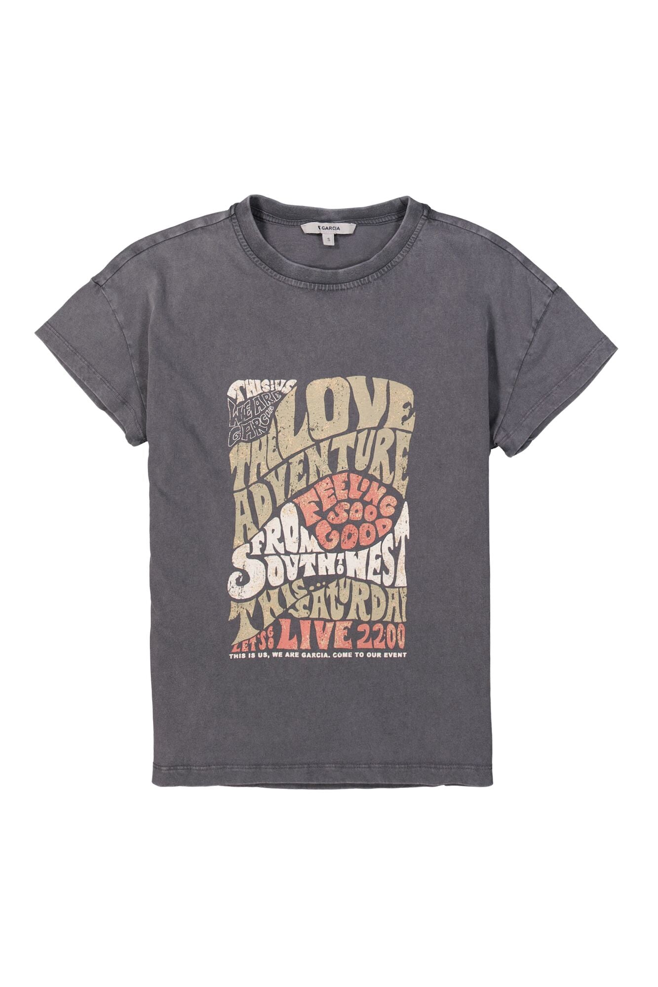 Garcia - Adventure Print SS Tee - Antracite