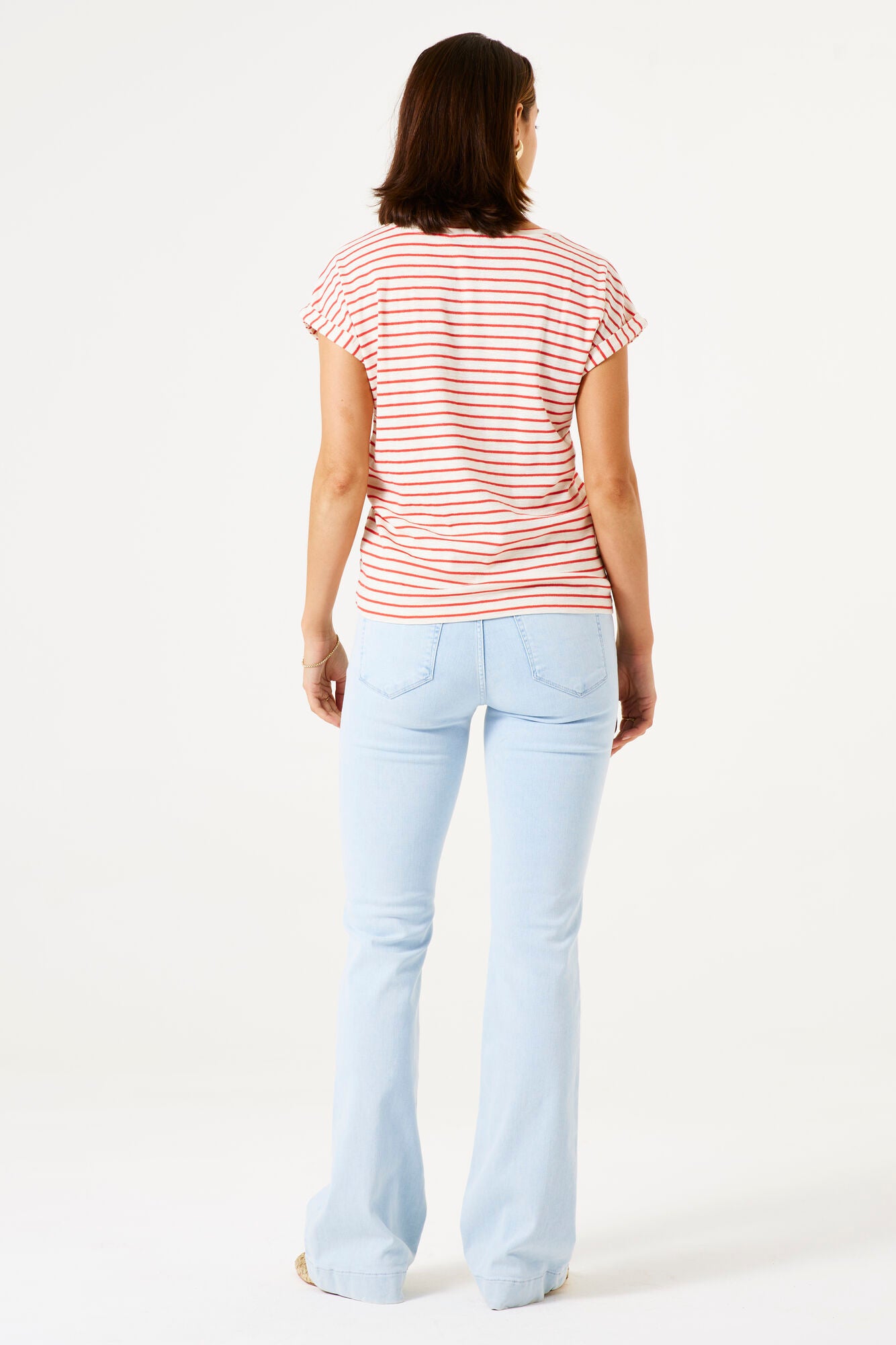 Garcia - Striped Tee - Ruby Red