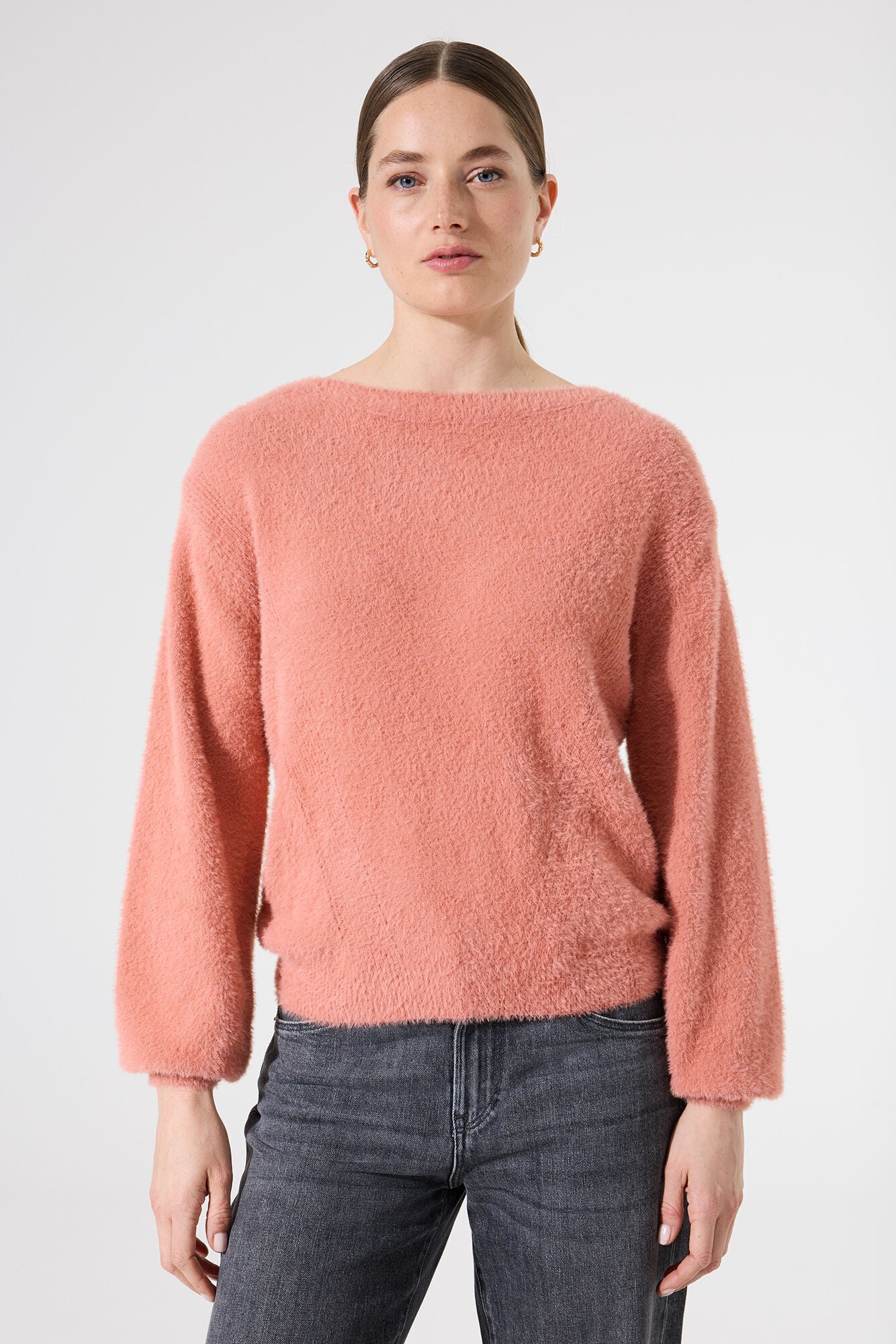 Garcia - Fluffy Knit Pullover - Desert Rose