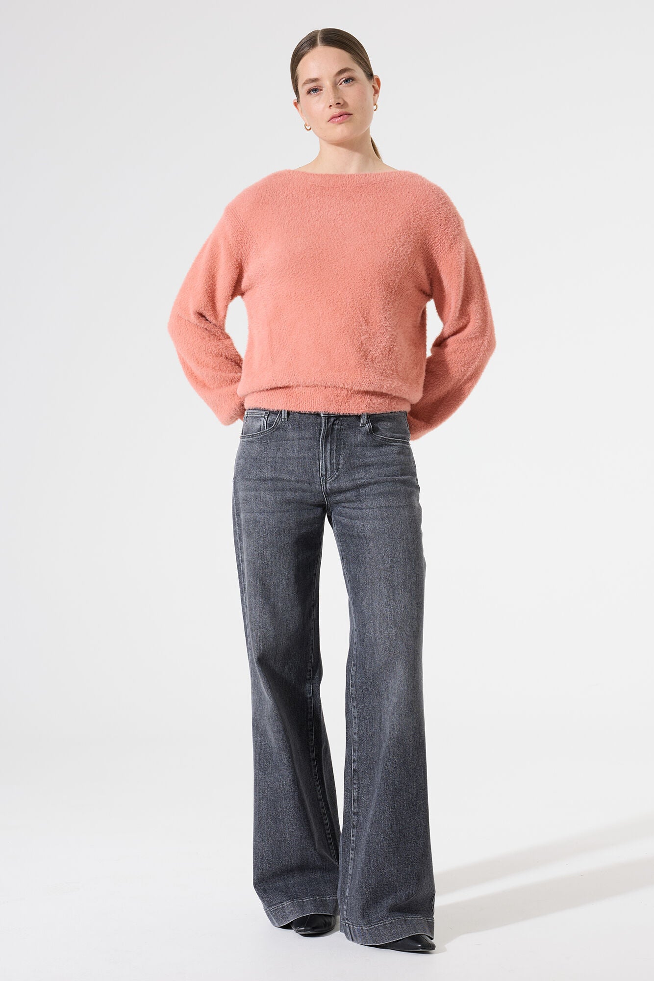 Garcia - Fluffy Knit Pullover - Desert Rose