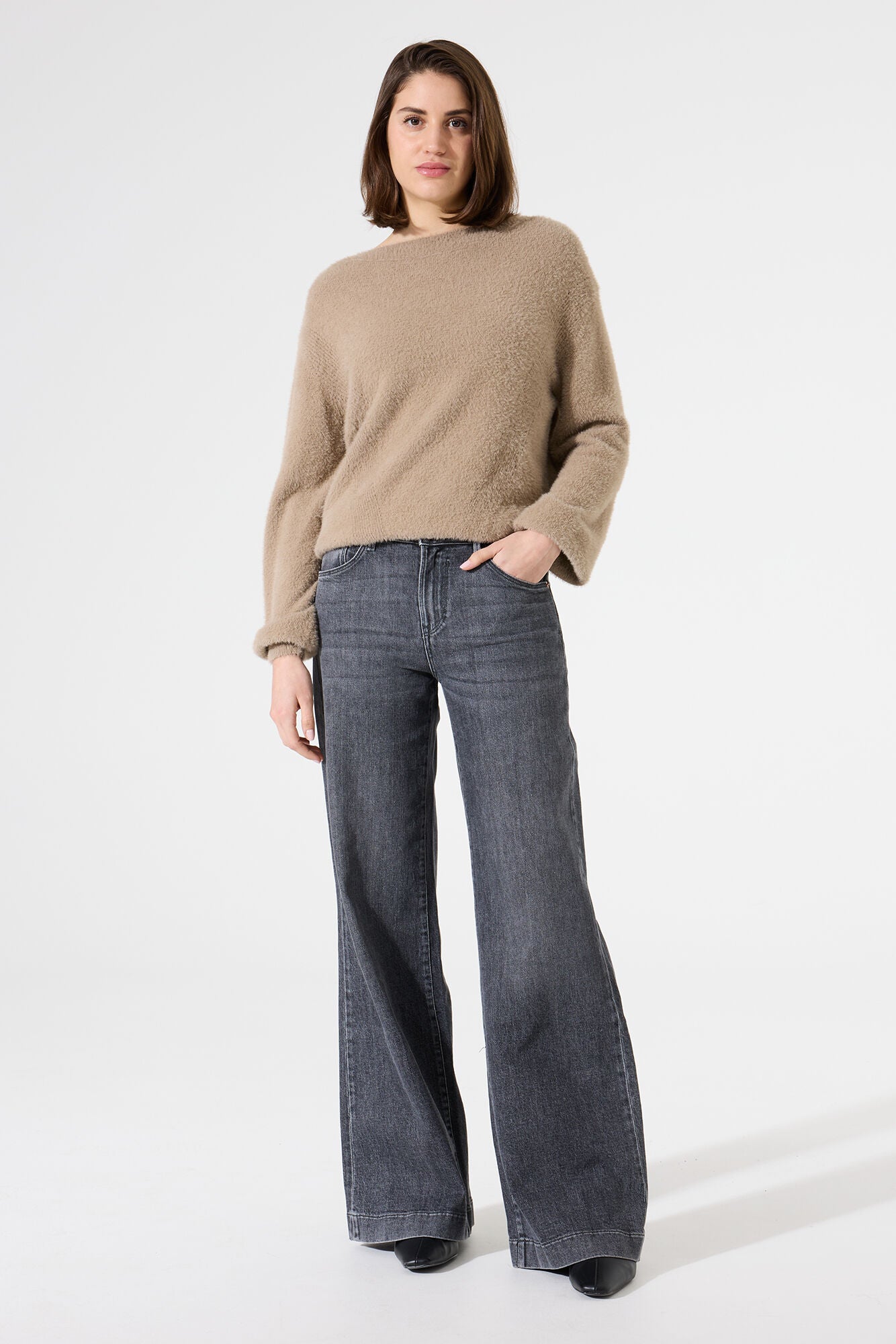 Garcia - Fluffy Knit Pullover - Taupe