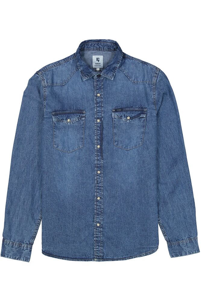 Garcia - Western Denim LS Shirt - Medium Used Blue