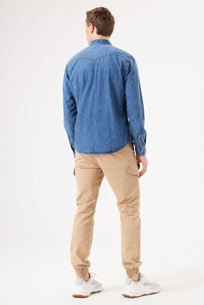 Garcia - Western Denim LS Shirt - Medium Used Blue