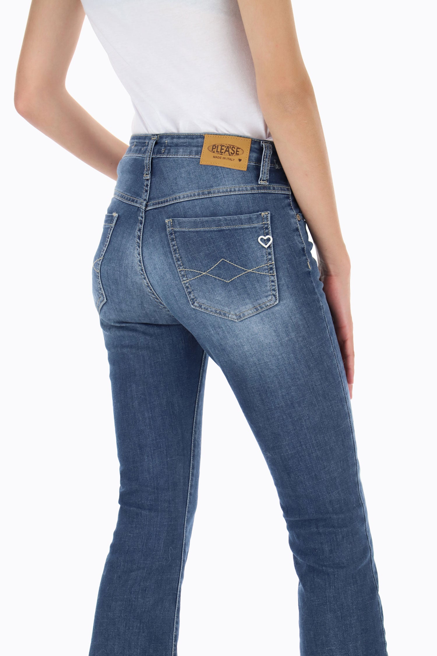 Please - Flare P27 Jean - Blu Denim