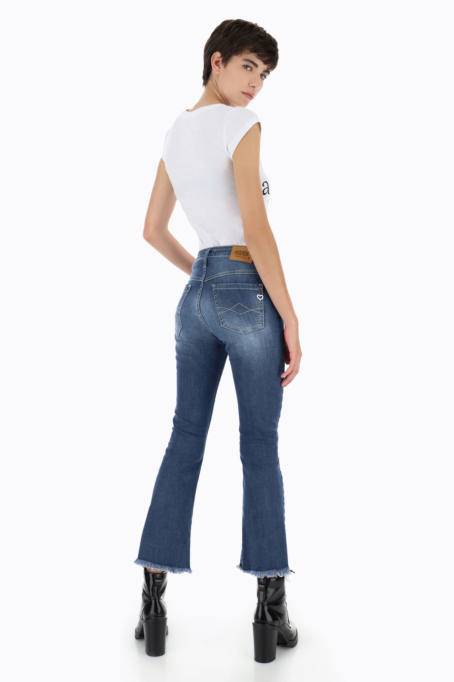 Please - Flare P27 Jean - Blu Denim