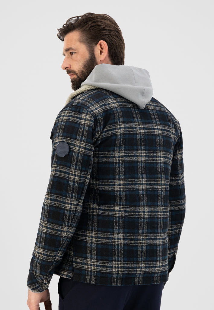 Dstrezzed - Carpenter Big Tartan Jacket - Dark Navy