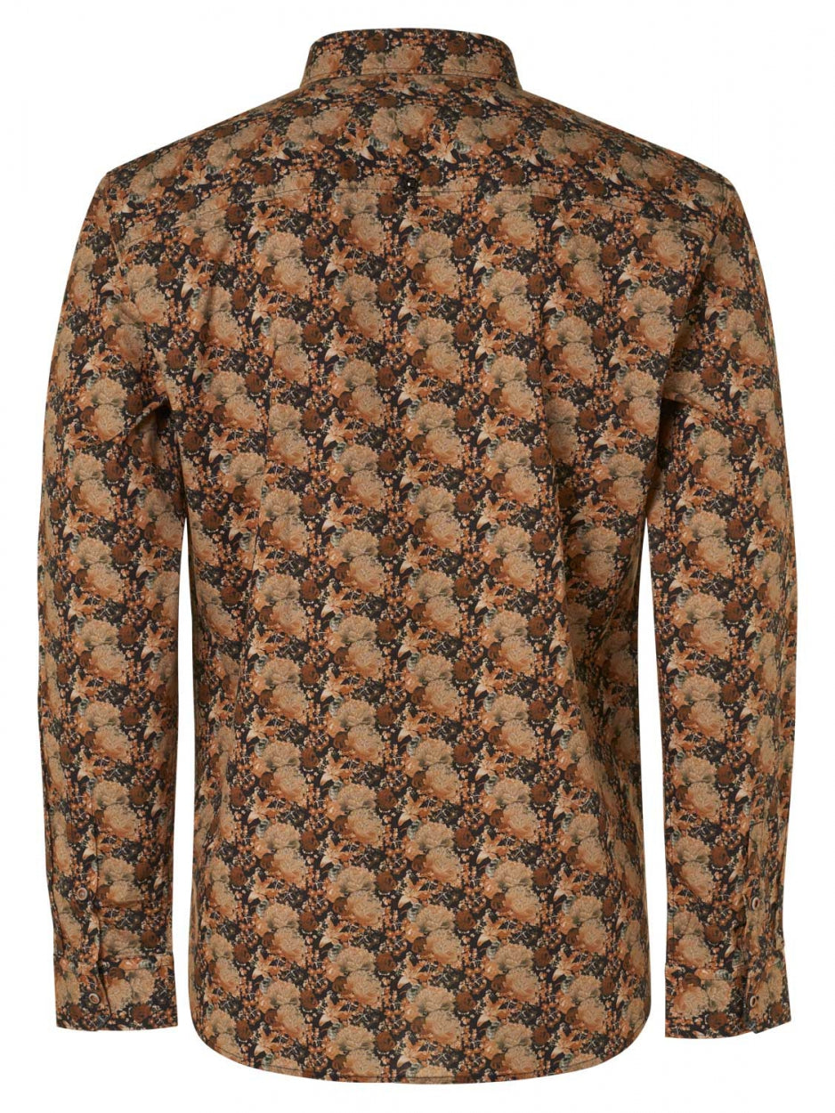 No Excess - Dahlia Printed Shirt - Ginger