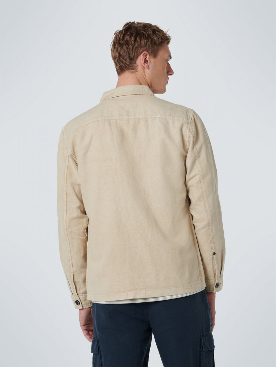 No Excess - Safari Linen Overshirt - Stone