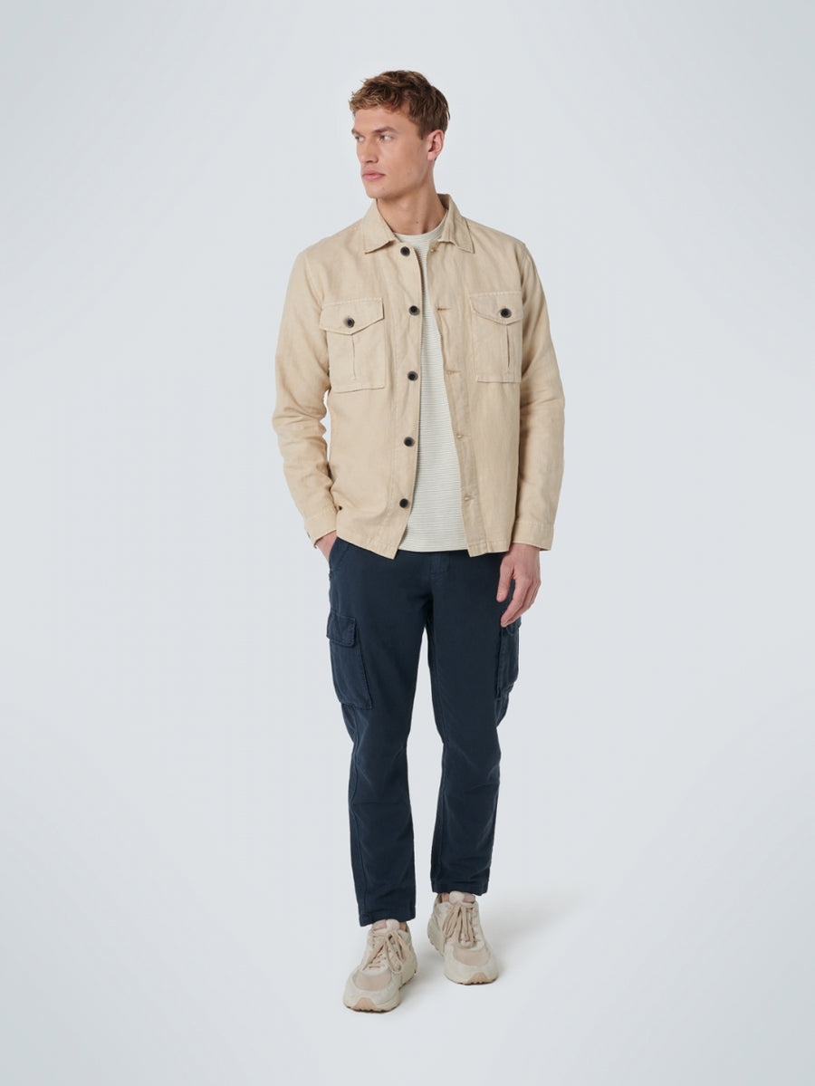 No Excess - Safari Linen Overshirt - Stone