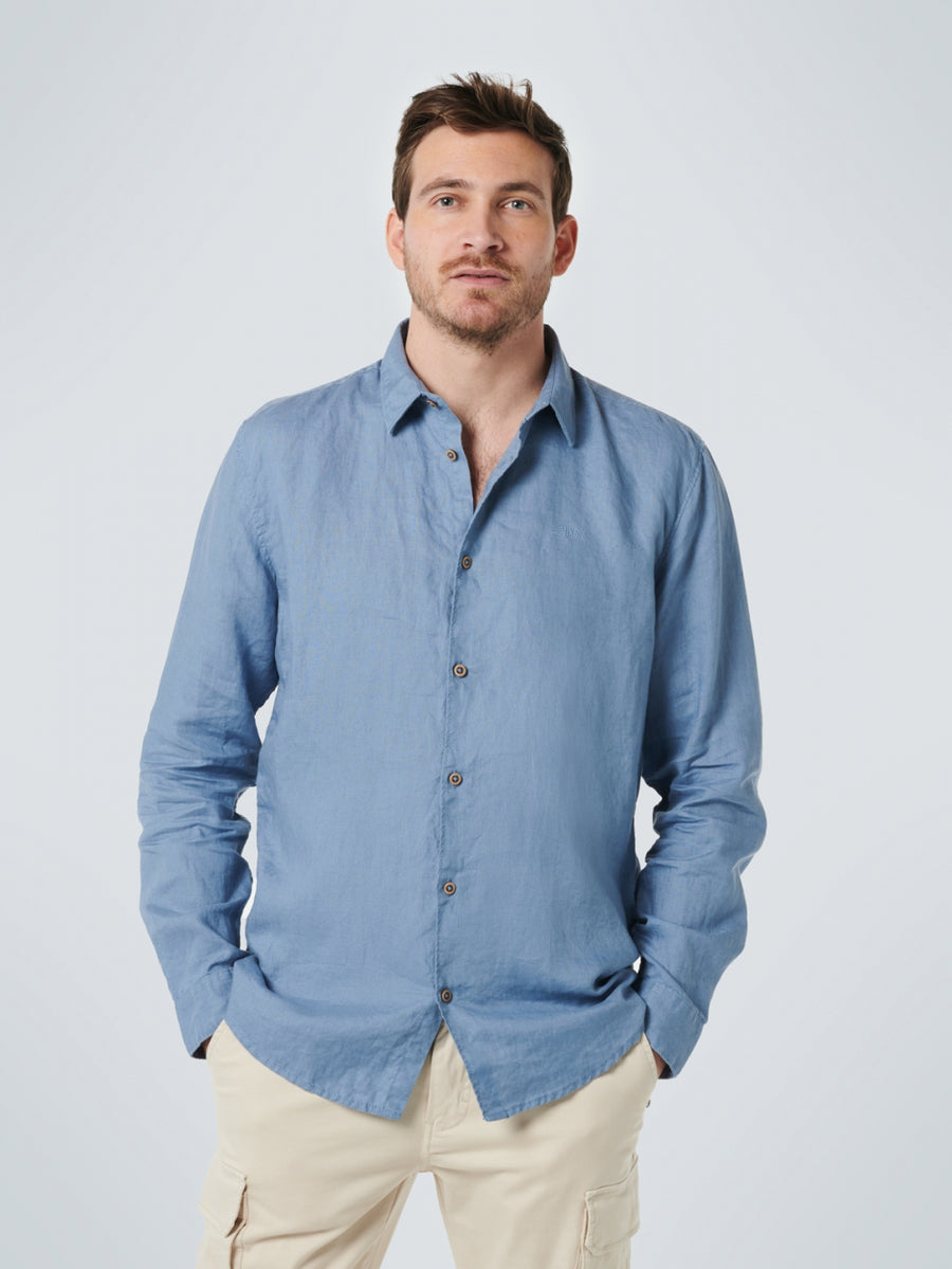 No Excess - Fritz Linen Shirt - Washed Blue