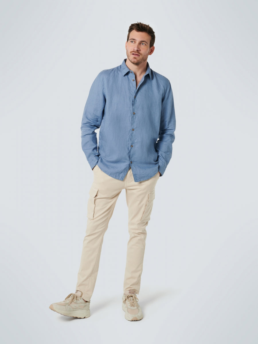 No Excess - Fritz Linen Shirt - Washed Blue