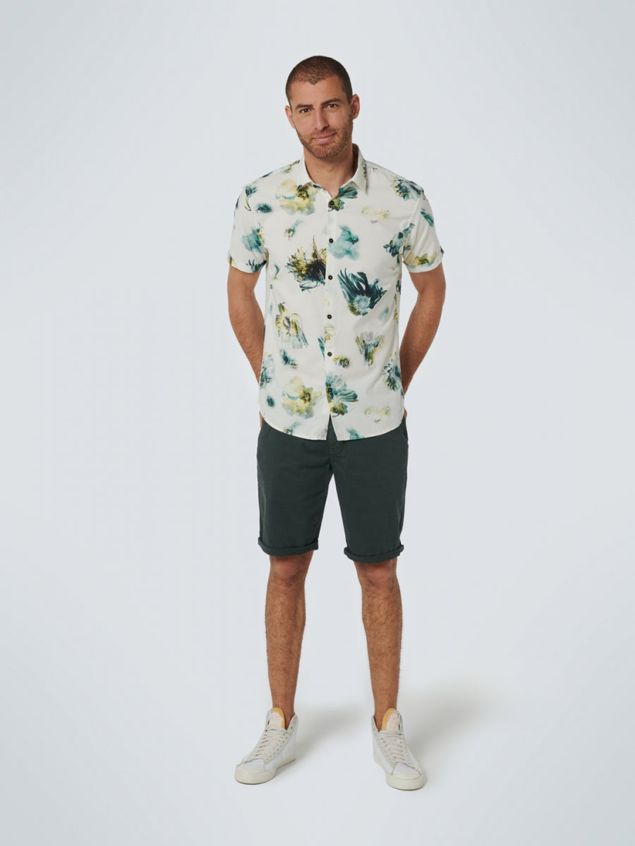 No Excess - Watermark Print SS Shirt - Lime