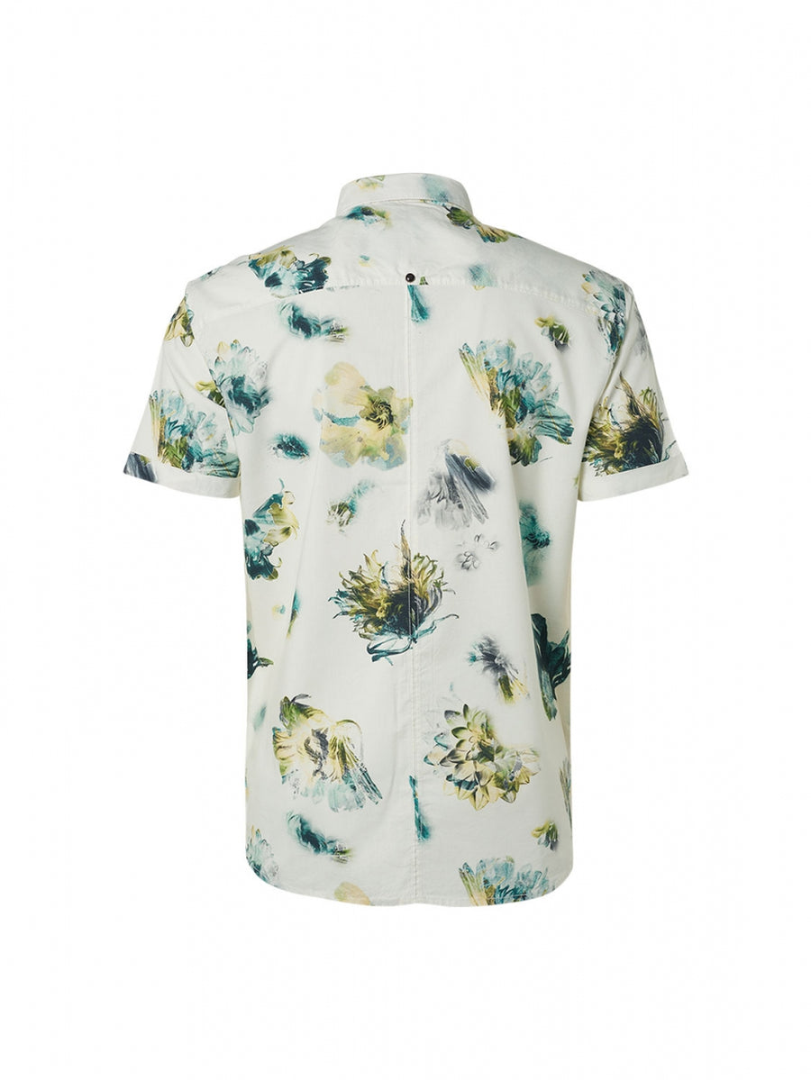 No Excess - Watermark Print SS Shirt - Lime