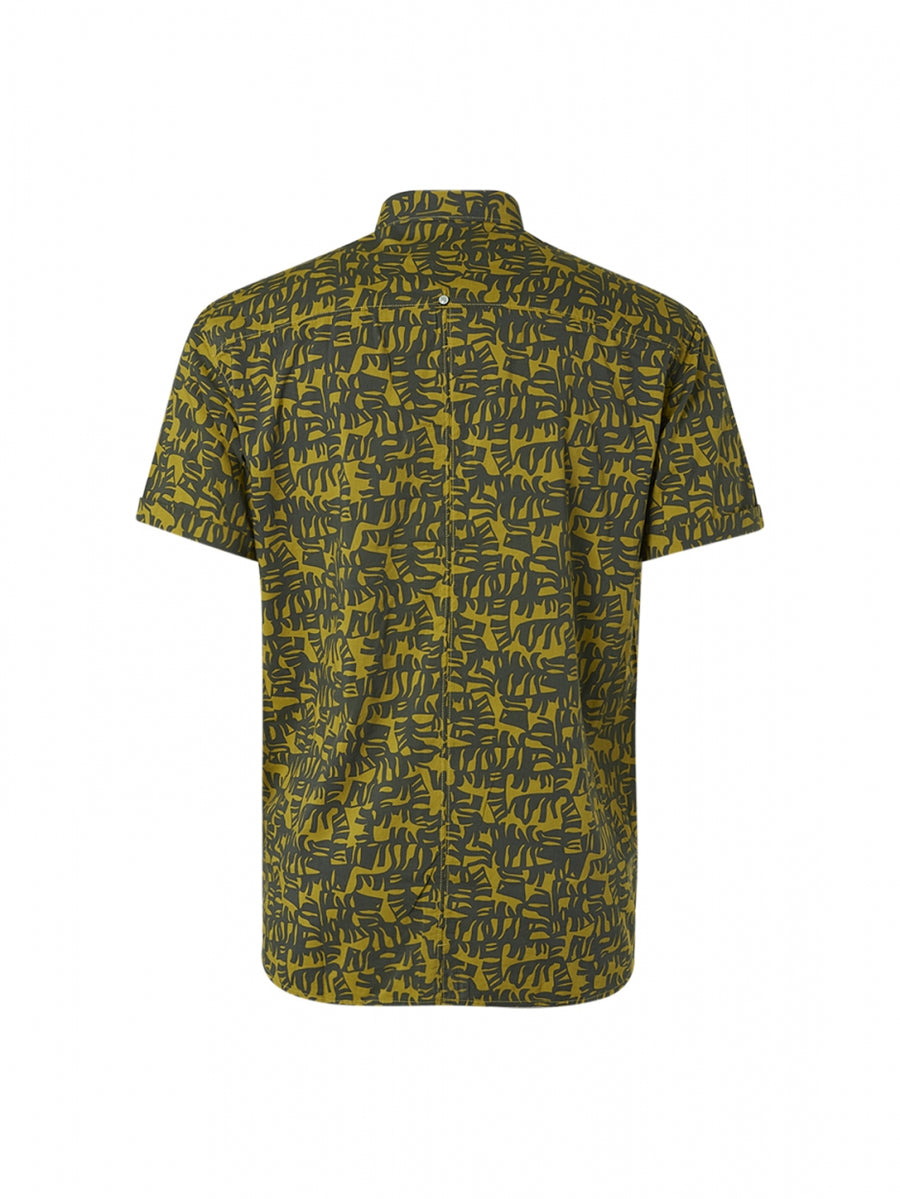 No Excess - Tribal Print SS Shirt - Lime