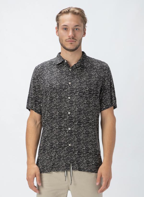 Barney Cools - Holiday SS Shirt - Black Ditzy