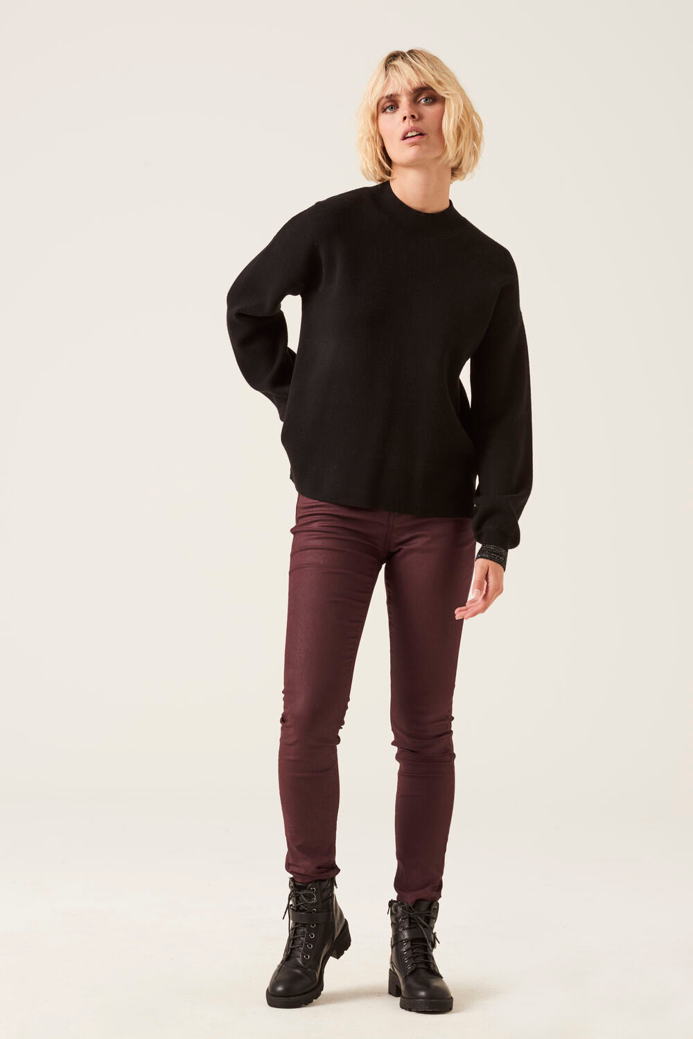 Garcia - High Neck Pullover - Black