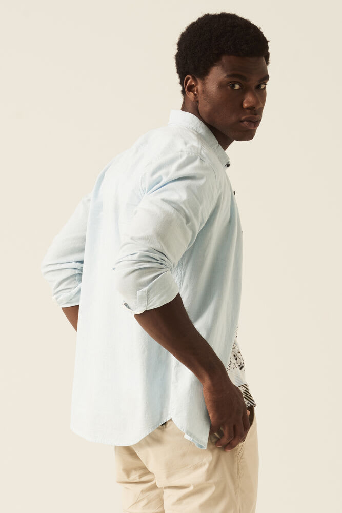 Garcia - Pinstripe LS Shirt - Cloudy Blue