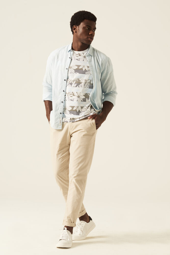 Garcia - Pinstripe LS Shirt - Cloudy Blue
