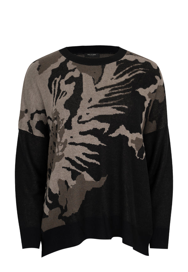 Religion - Virgo Jumper - Black/Taupe