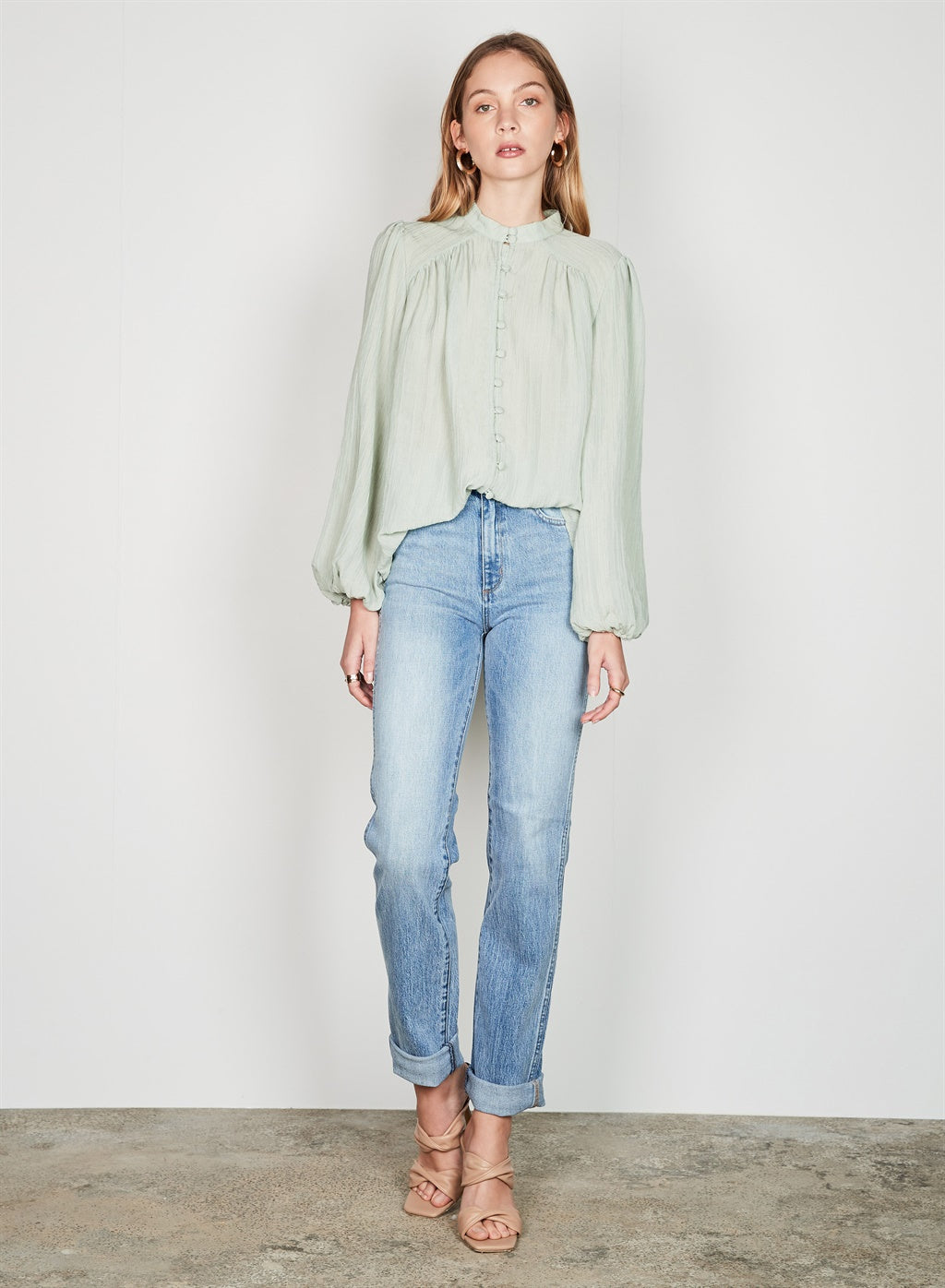 Esmaee - Delphine Blouse - Seafoam