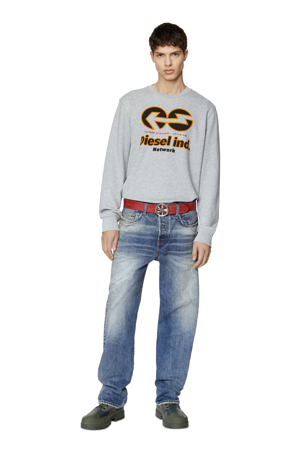 Diesel - S-Ginn-E1 Sweatshirt - Grey Marle