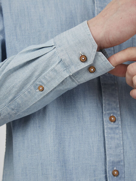 Ben Sherman - Chambray LS Shirt - Dusky Blue