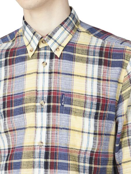 Ben Sherman - Slub Madras Check LS Shirt - Yellow